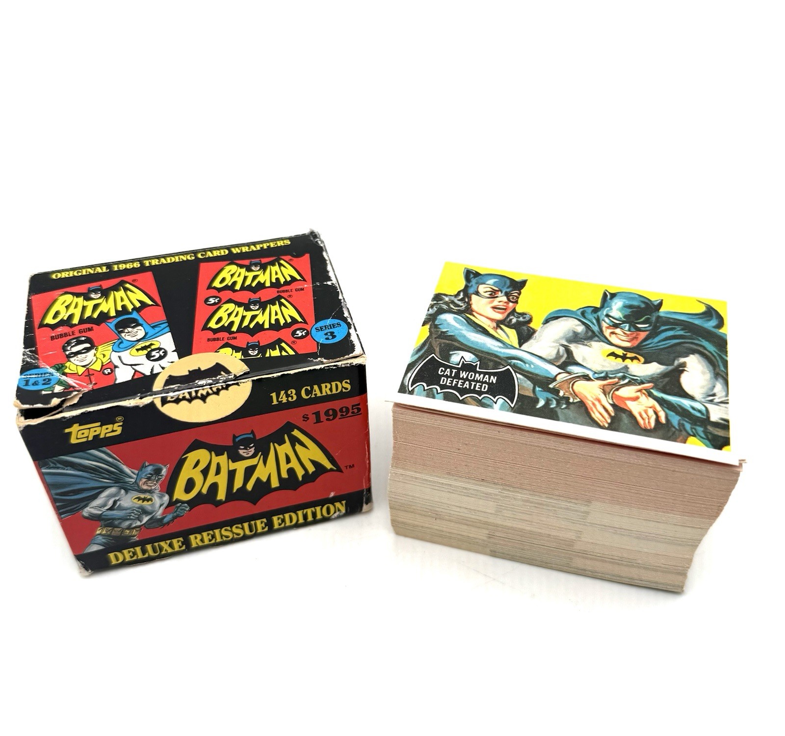 Topps Batman Deluxe 1989 Reissue 1966 Trading Cards 143 Card Set w Box **