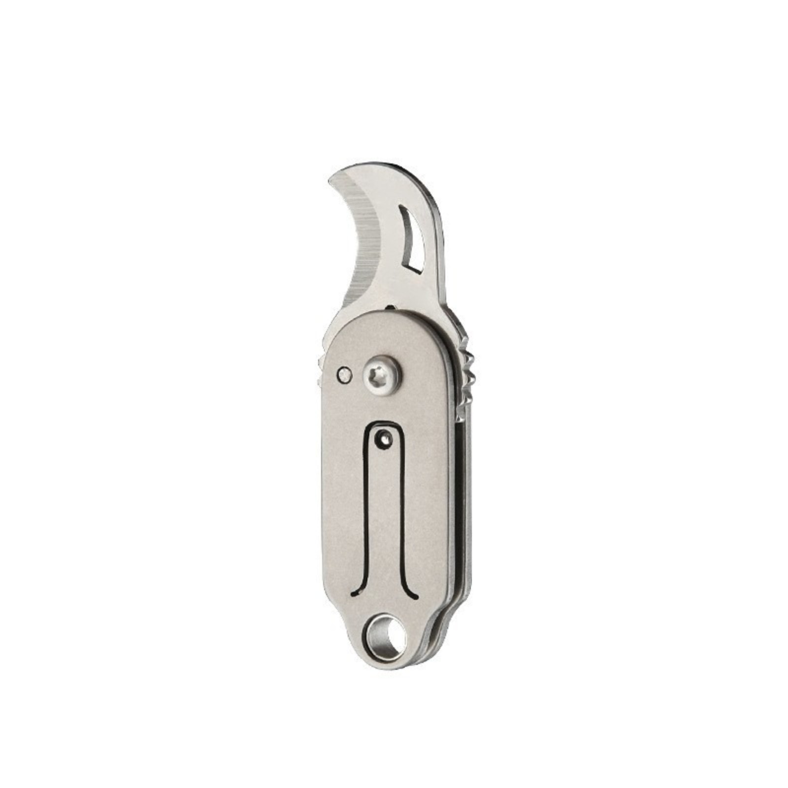 Mini Pocket Titanium Folding Knife Cutter EDC Outdoor Camping Tool Keychain