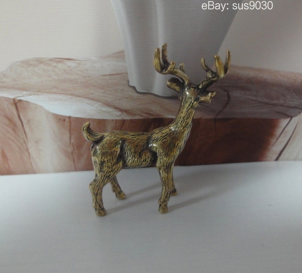 Solid Brass Deer Statue: Home Decor Sculpture