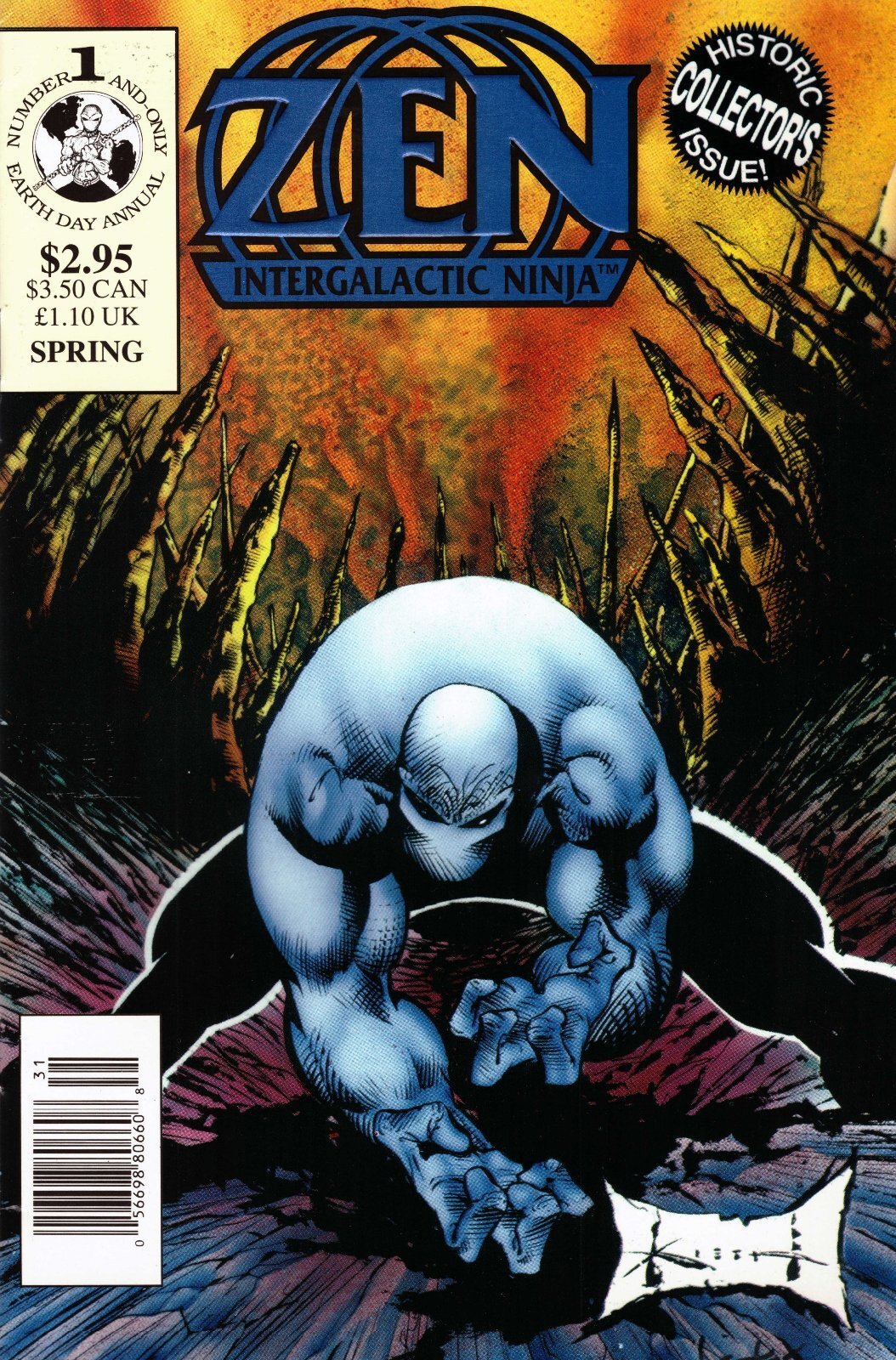 Zen Intergalactic Ninja Earth Day Annual #1 Newsstand Cover (1993) Zen
