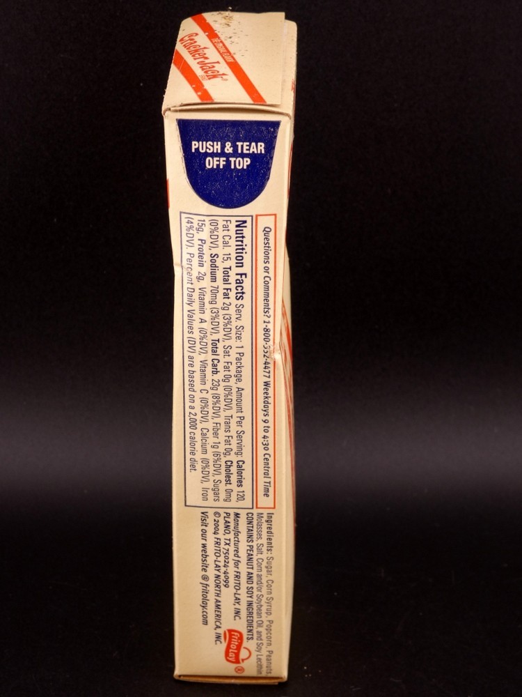 Vintage Cracker Jack Theme Reissue Box Frito Lay 2004 NOS Unopened