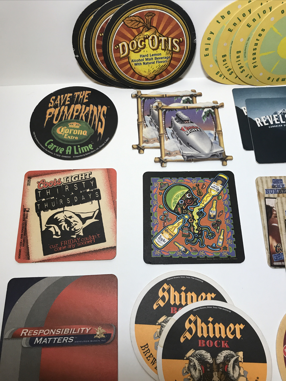 Large Lot Of Beer Coasters Mats Coaster Collection Beamish Doc Otis Easy Street