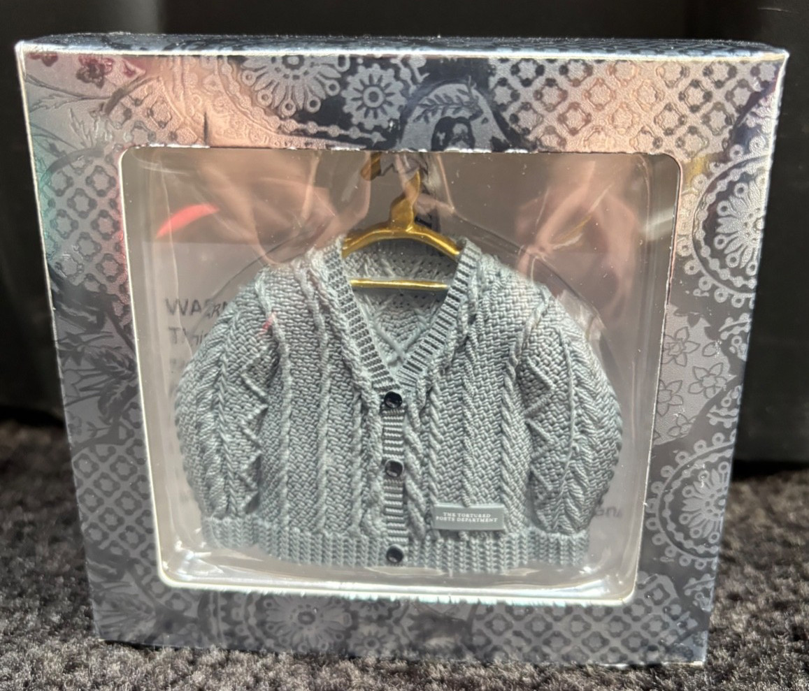 Taylor Swift TTPD Cardigan Ornament, Gray, Never opened, MINT box!