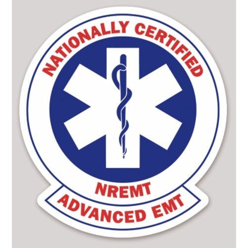 3 Inch Reflective Nationally Certified Advanced EMT NREMT Vinyl Sticker