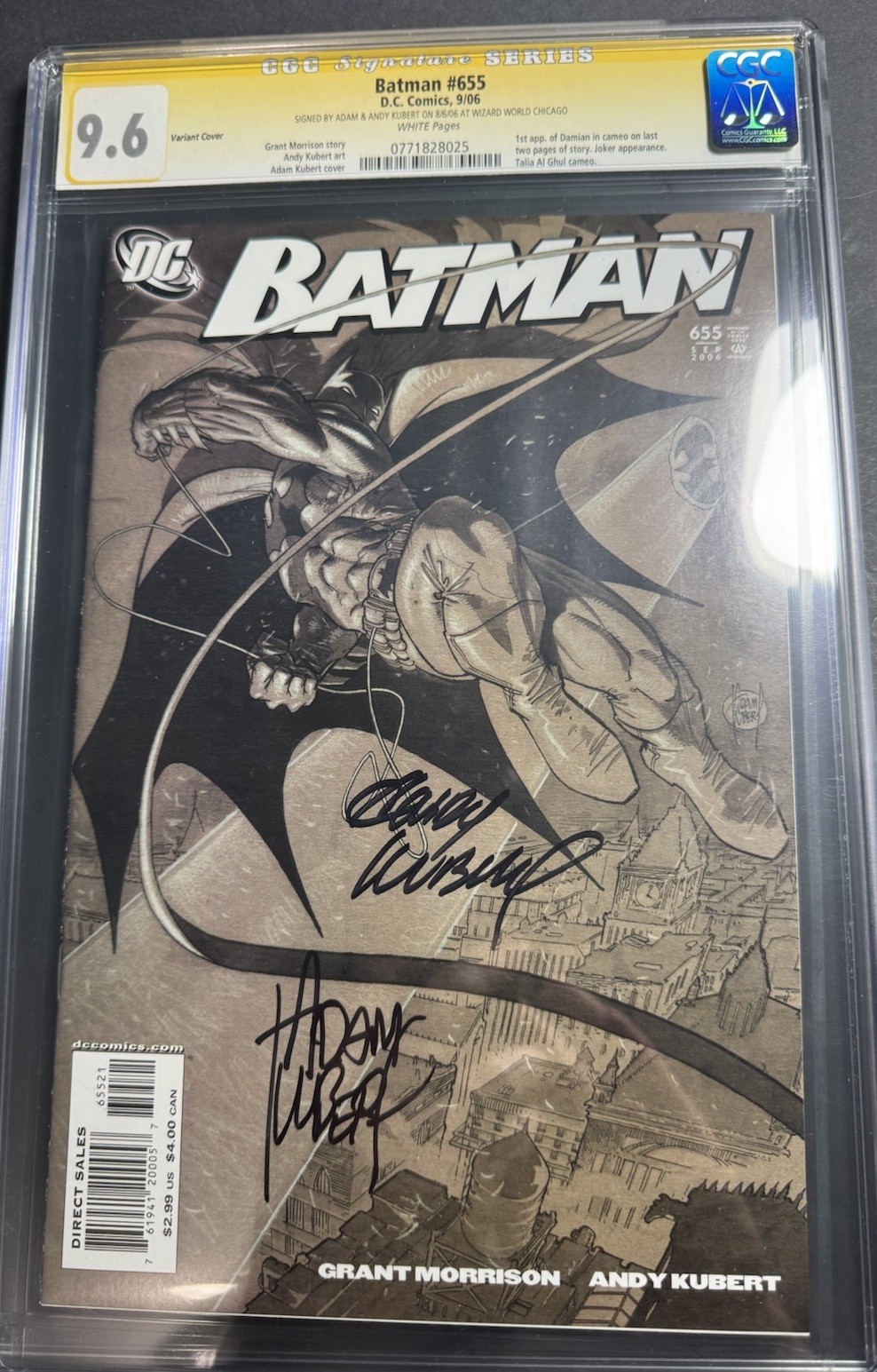 BATMAN #655 KUBERT 1:25 VARIANT CGC SS 9.6 SIGNED BY ANDY KUBERT & ADAM KUBERT