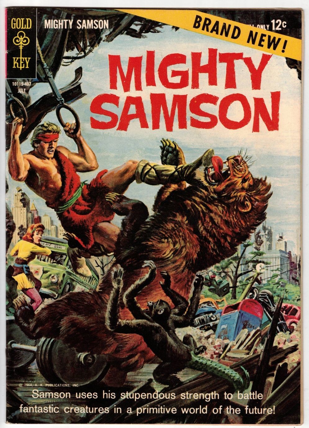 MIGHTY SAMSON # 1 (GOLD KEY) (1964) FRANK THORNE art
