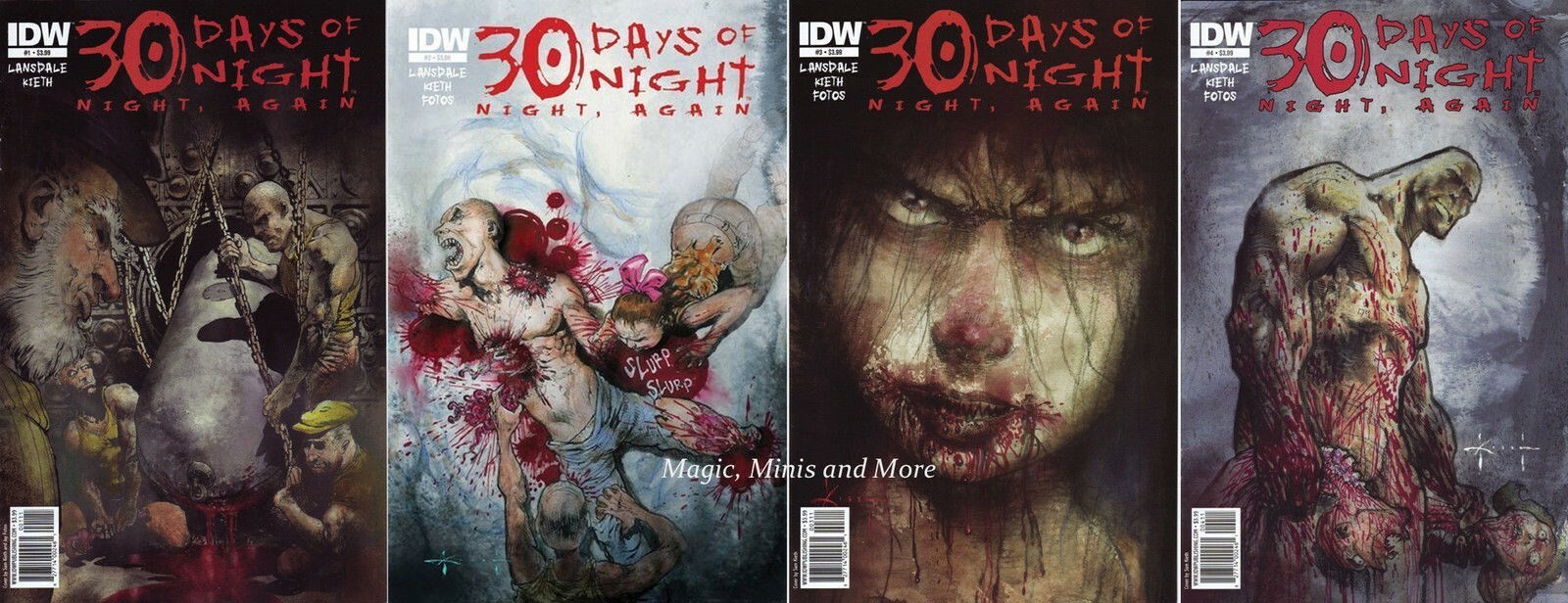 30 DAYS OF NIGHT – NIGHT AGAIN (4) Comic Set #1 2 3 4 Steve Niles 1st pt vampire