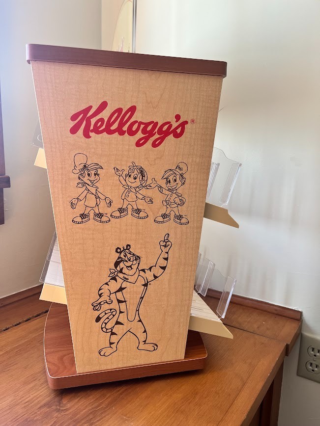 Vintage Kellogg’s Cereal, Snack, 2 Tier Grocery Restaurant Mini Box Display Rack