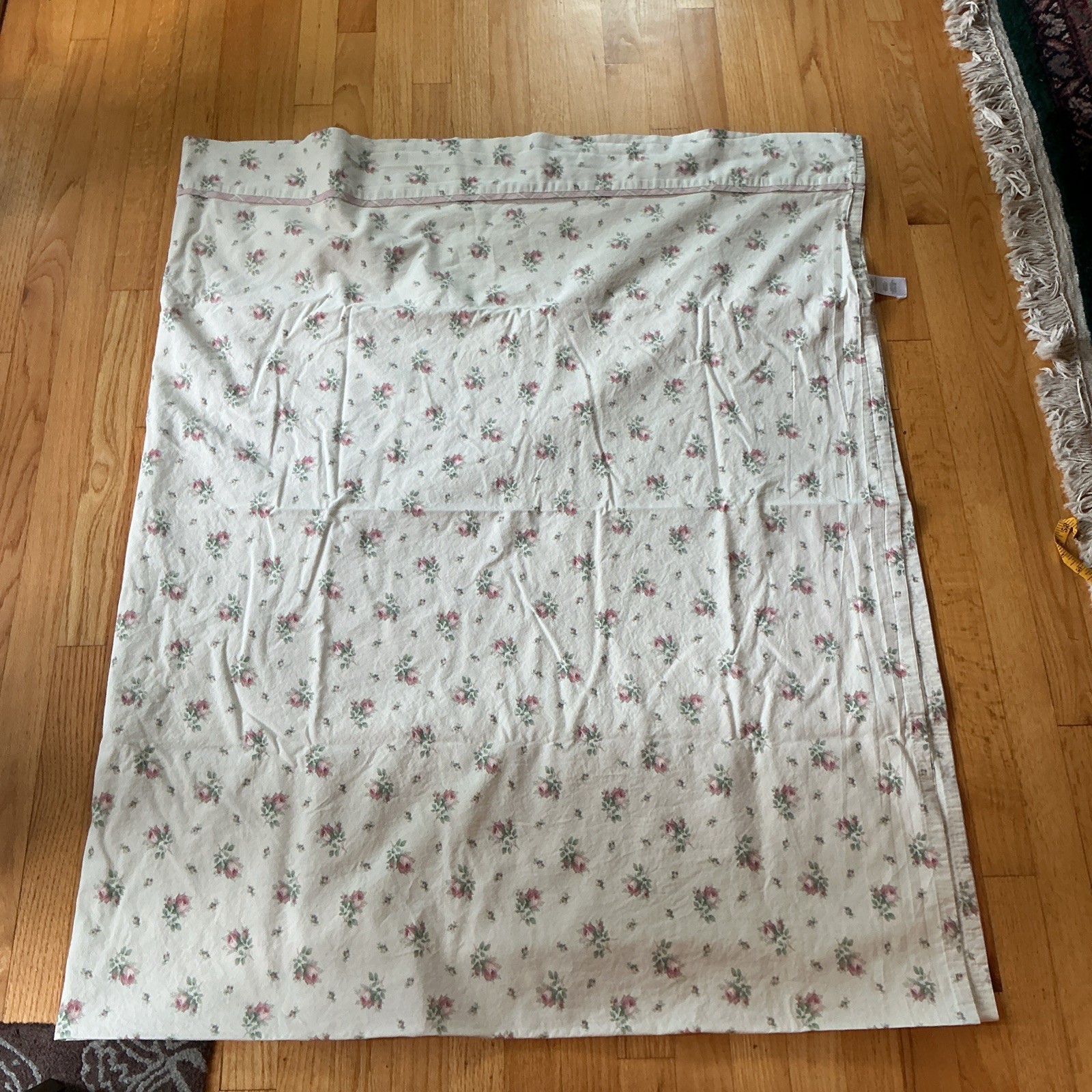 Vtg Laura Ashley ROSEMOOR FULL Flat SHEET 200 Thread Count Cotton Cottage core