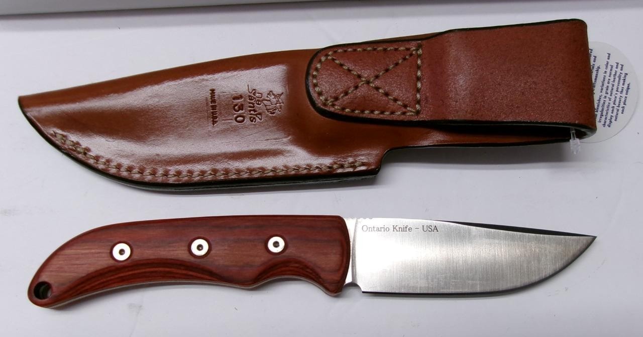 Ontario Knife 8174 Robeson Heirloom Drop Point Fixed Blade Knife DeSantis Sheath