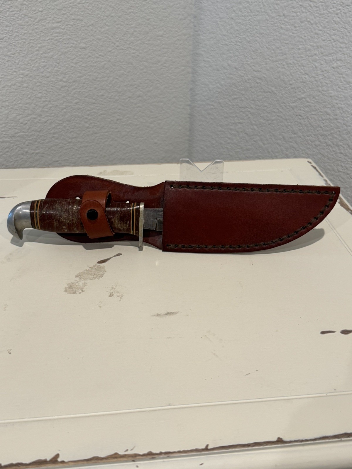 Vintage Traditional Finnish Scout Puukko Fixed Blade Knife with Sheath Nice!