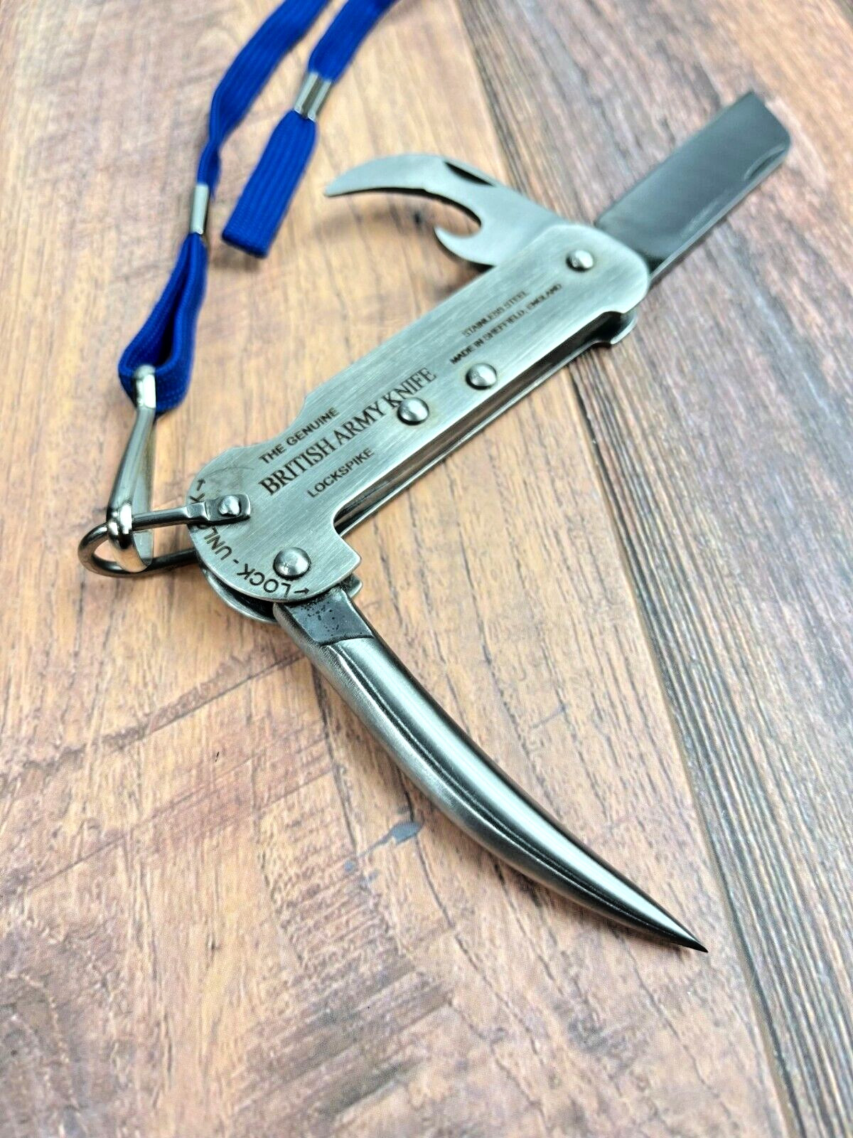 J. Adams Sheffield England British Army 4″ Stainless Folding Clasp Knife 014