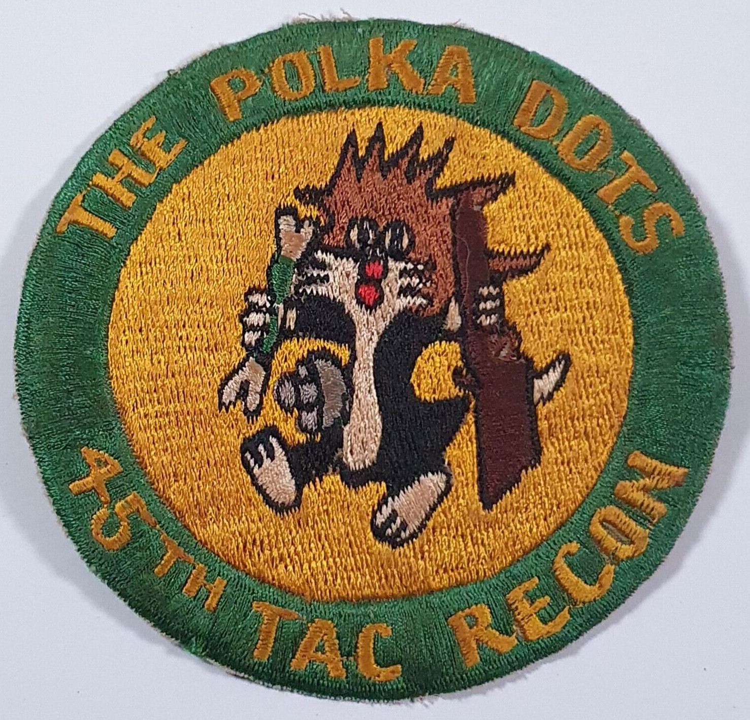 USAF 45th Tactical Reconnaissance Squadron THE POLKA DOTS Cloth Patch Badge