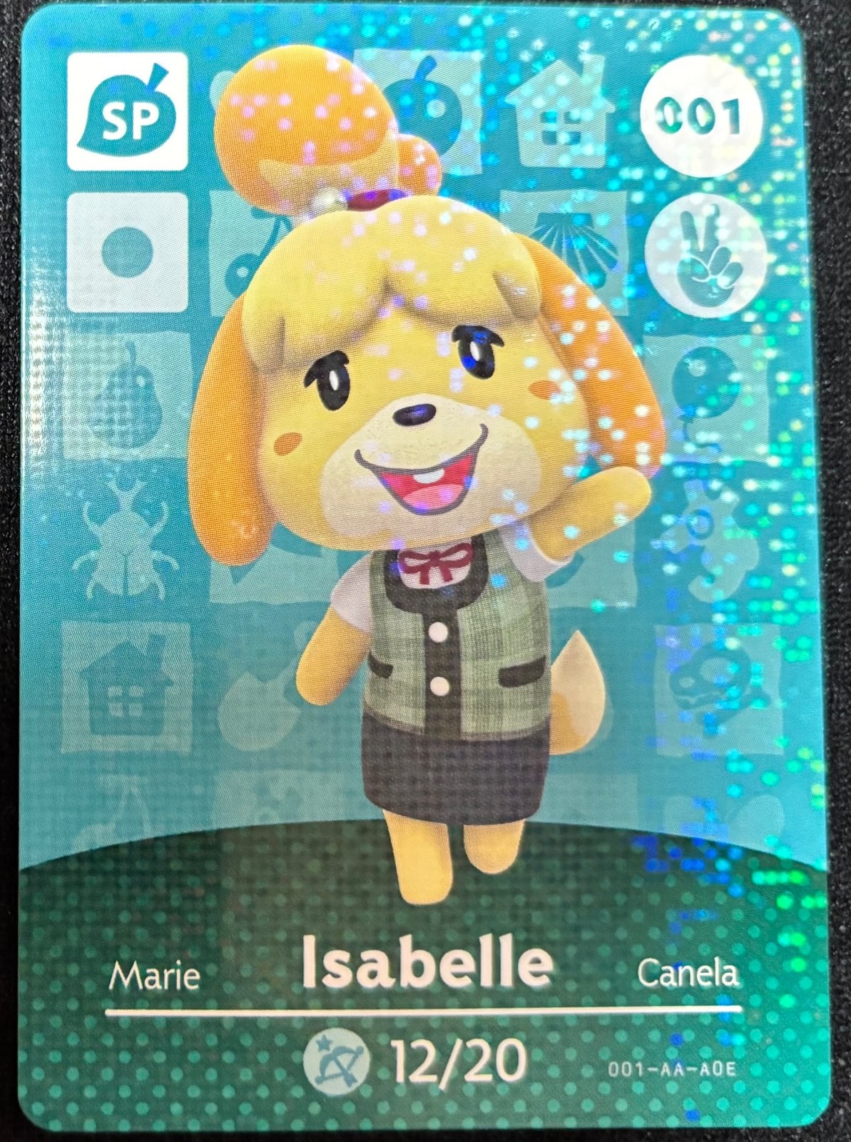 animal crossing amiibo cards Rare Isabelle 001
