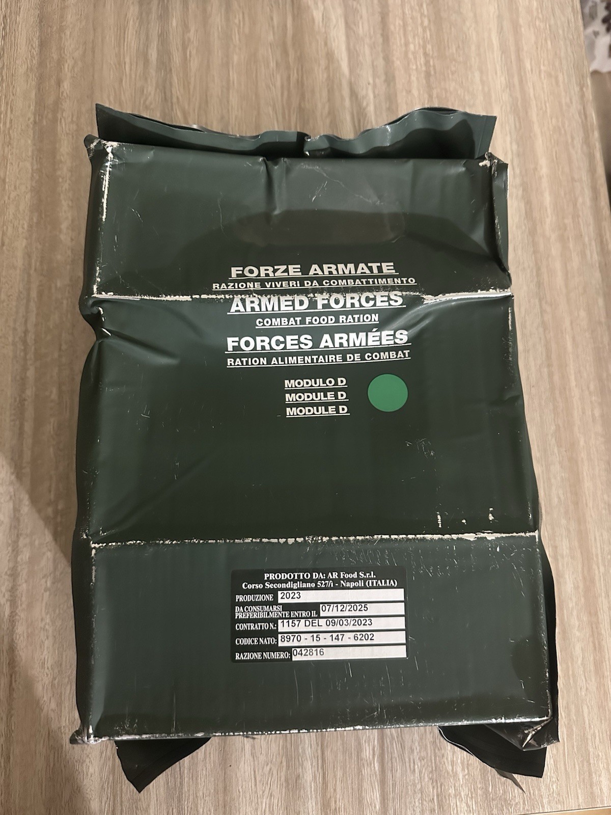 Italian Army 24hr Ration Module D In The US