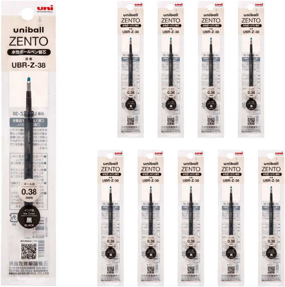 Uniball ZENTO Water-Based Ink Refill UBR-Z-38, 0.38Mm Extra Fine Point, Black, C