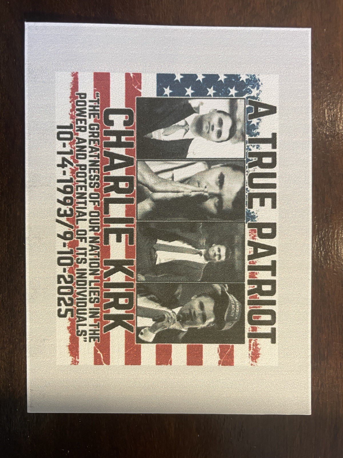 Donald Trump 2024 “47“ Custom ACEO Card Charlie Kirk Turning Point USA