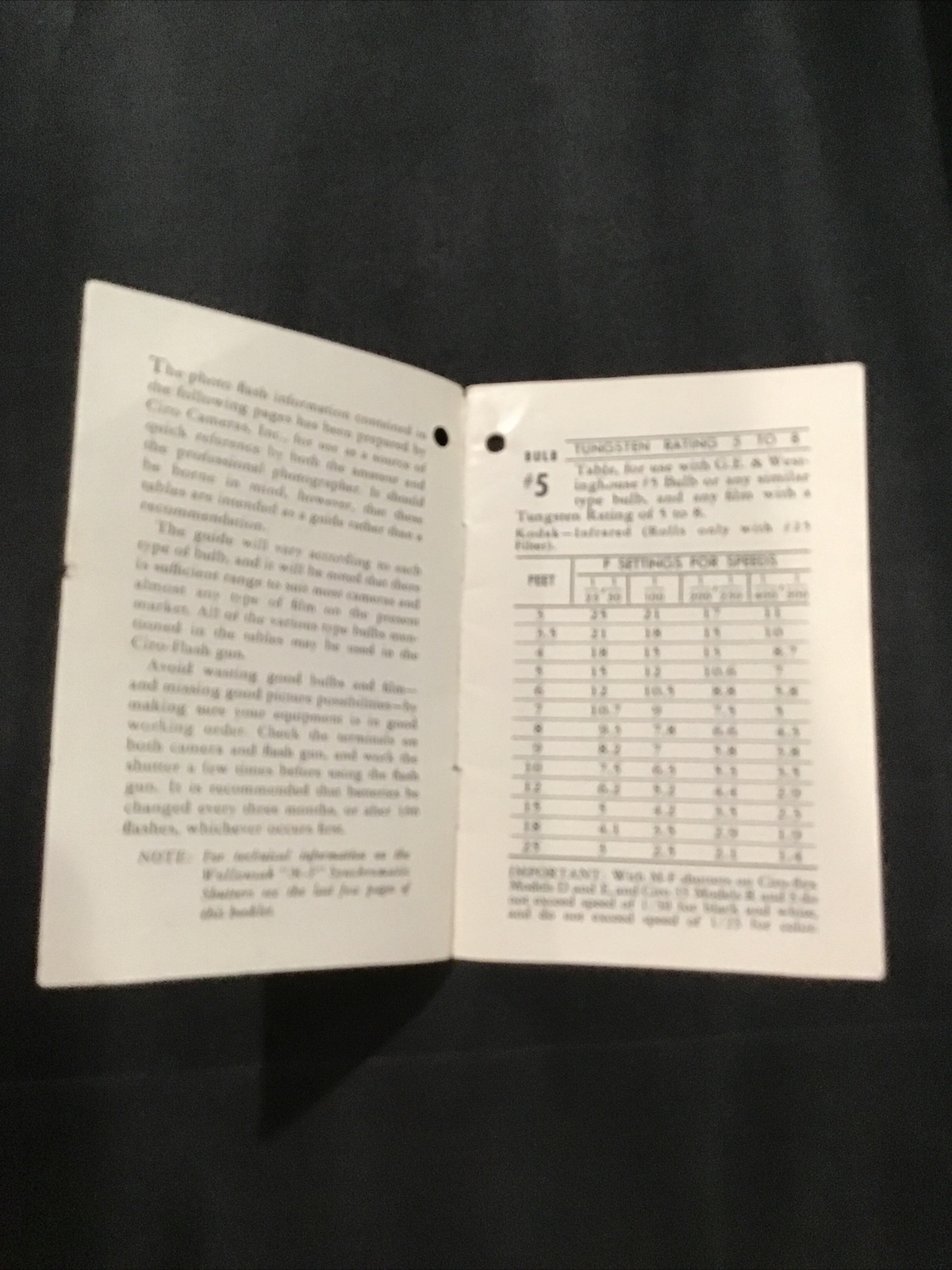 1951 How to Use your Ciro-Flash Gun Camera Accessory Booklet