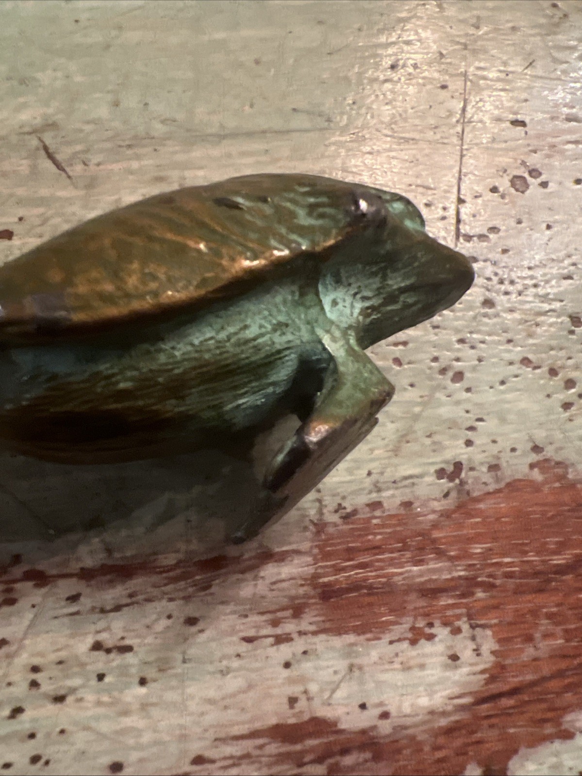 Vintage Solid Bronze With Patina Pelican Sculpture Paperweight