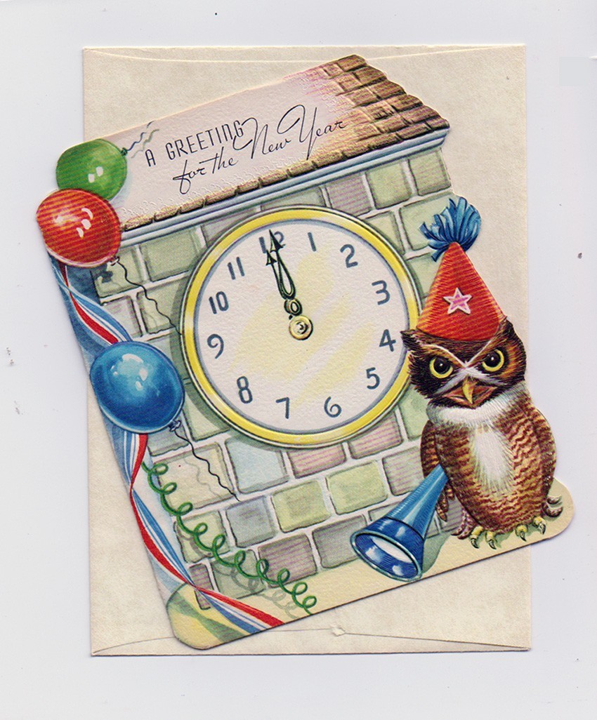 New Year Greeting card – Pristine unused condition + Envelop.