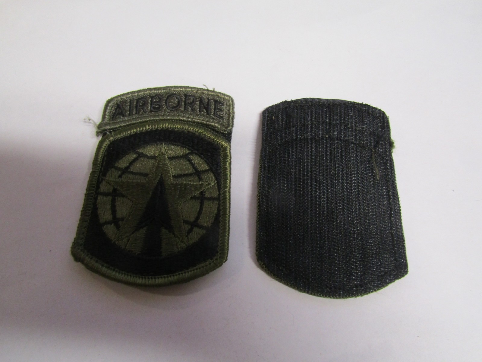 MILITARY PATCH HOOK AND LOOP SET OF 2 16TH POLICE BRIGADE WITH AIRBORNE TAB BDU
