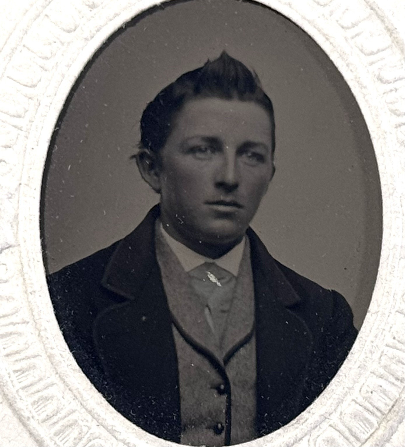 Antique Tintype Matted Photo Feminine Pretty Young Man Soft Eyes – Gay Int