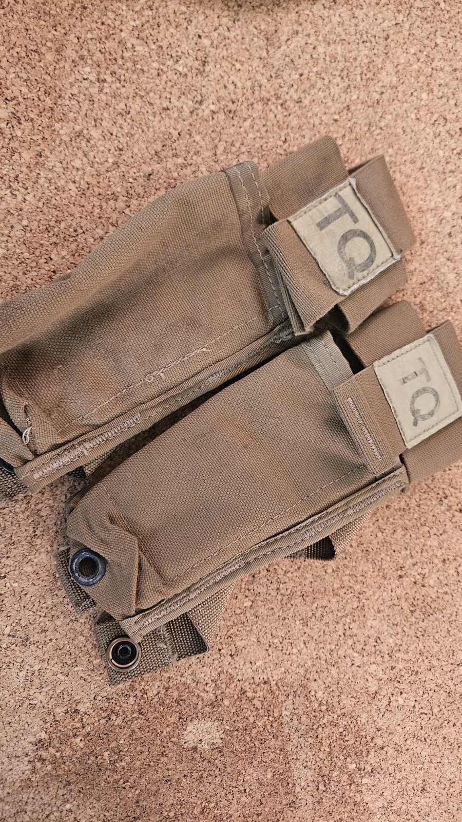 lot of 2 CAT Tourniquet Combat Application Pouch TQ USMC Coyote USGI used