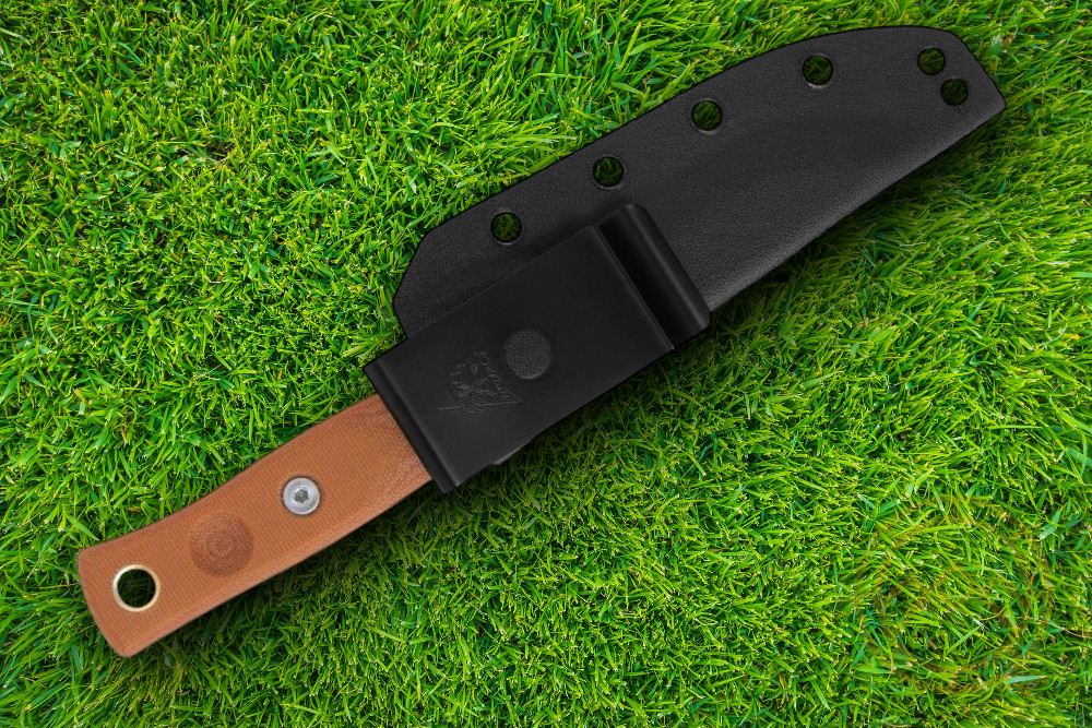 TOPS Fieldcraft Fixed Knife 3.75″ 1095HC Steel Full Tang Blade Micarta Handle