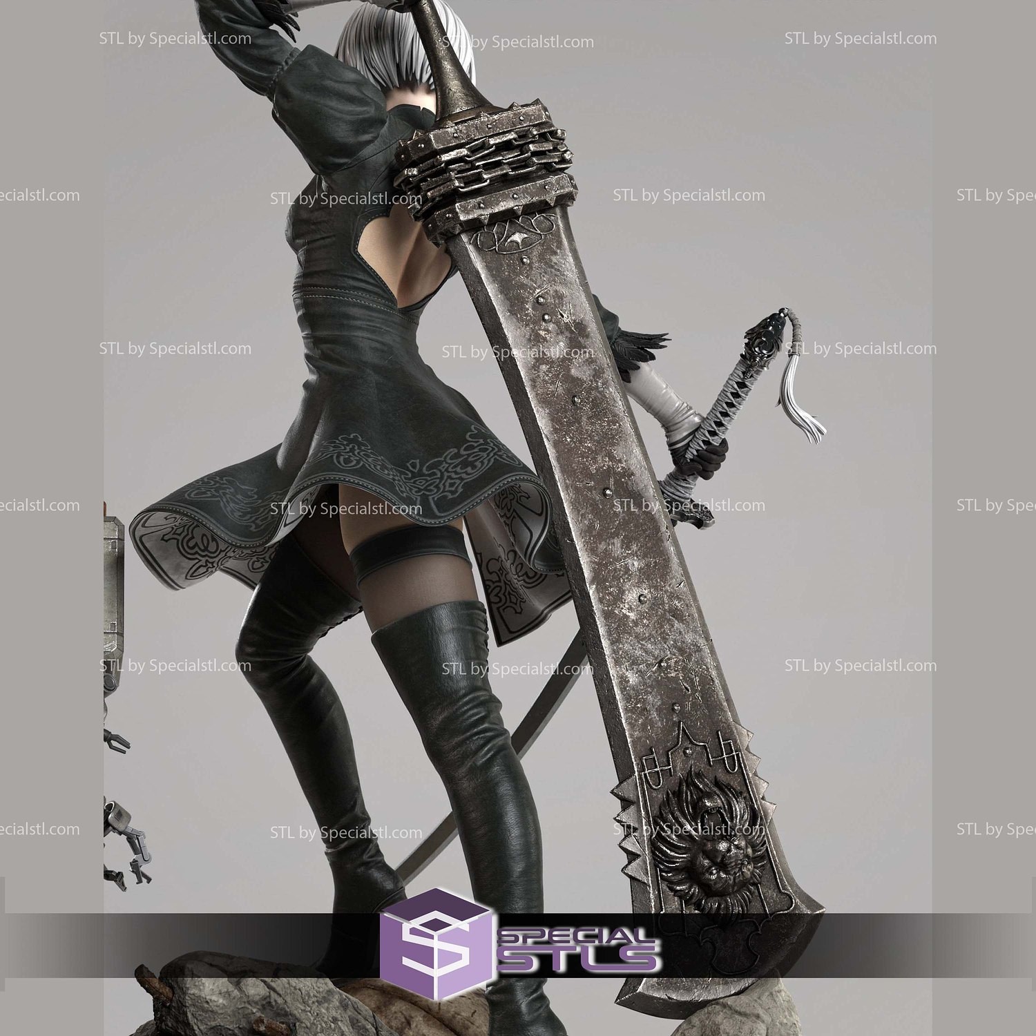 2B Beautiful Pose NieR Automata V2! Printed 16k Res! Hand Painted or Unpainted!