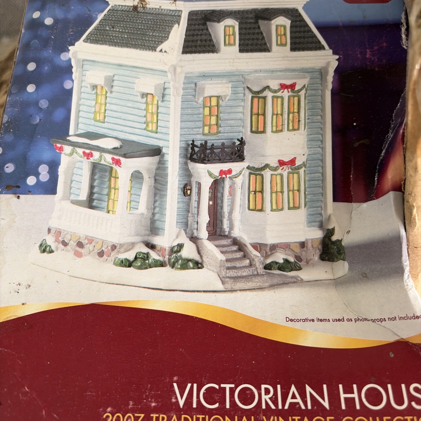 2007 Traditional Vintage Collection Victorian House With Original Box