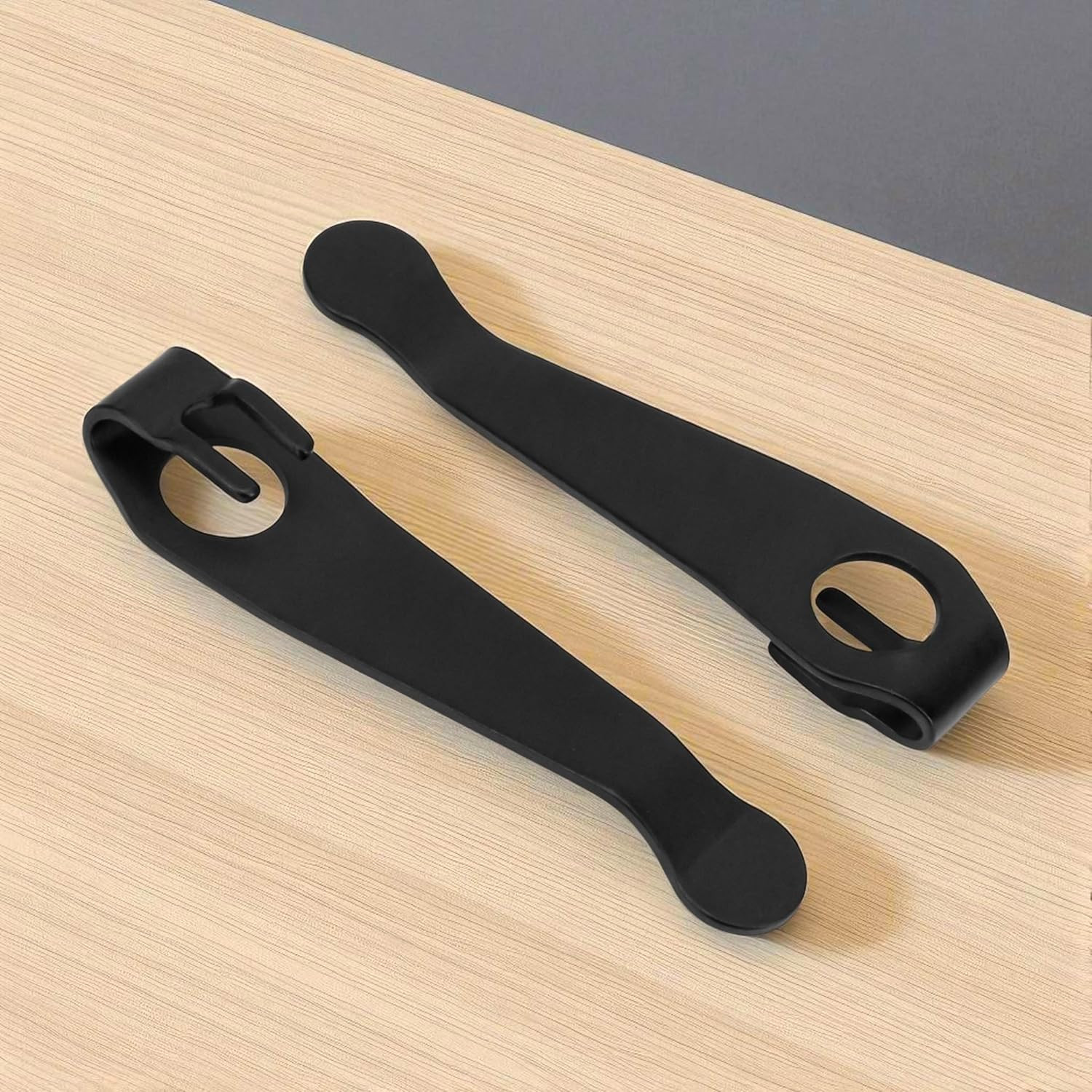 Titanium Stonewash Replacement Clips for Spyderco Knives – 2 Pack