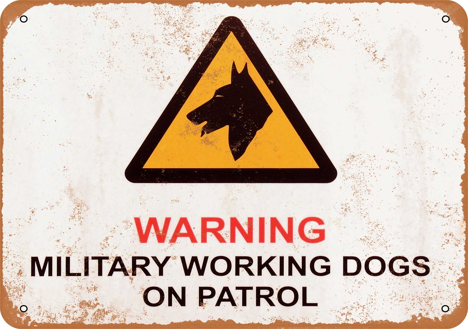 Metal Sign – Military Working Dogs on Patrol – Vintage Look Reproduction