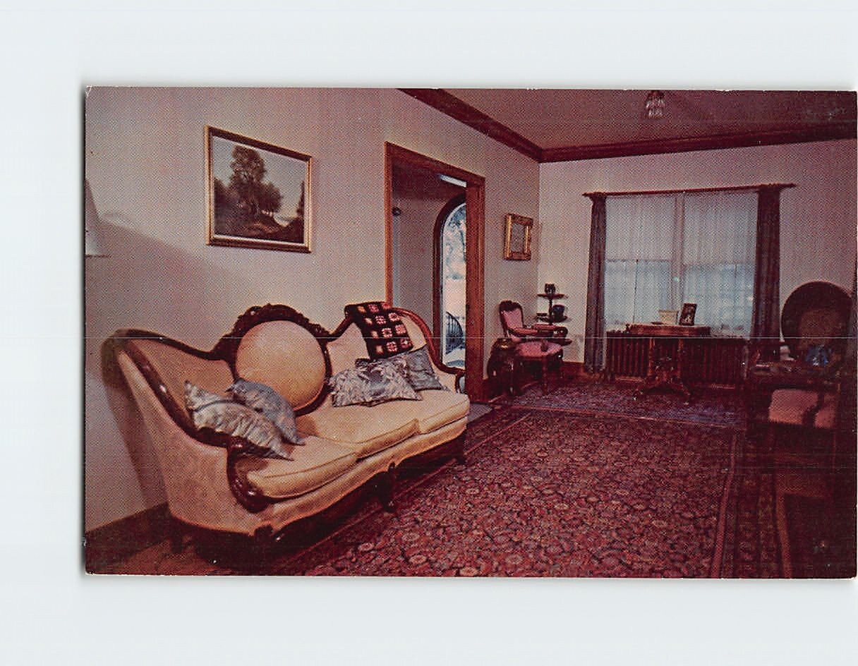Postcard The Living Room Home Of Senator George Norris McCook Nebraska