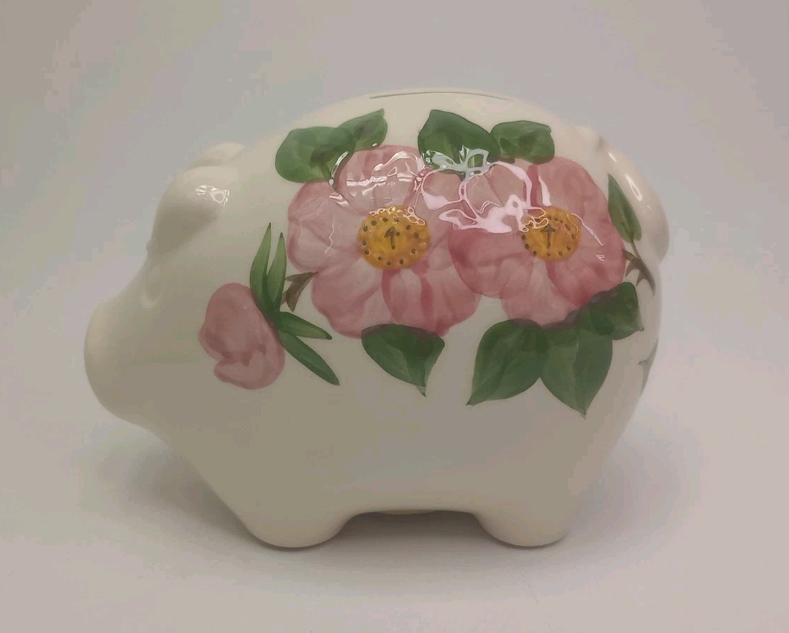 Franciscan Desert Rose Piggy Bank with Stopper
