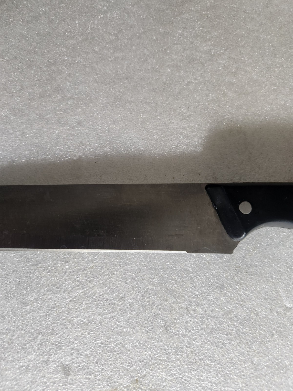 Vintage Stainless China Black Handle Chef’s Knife • Synthetic Handle 7¾” Blade