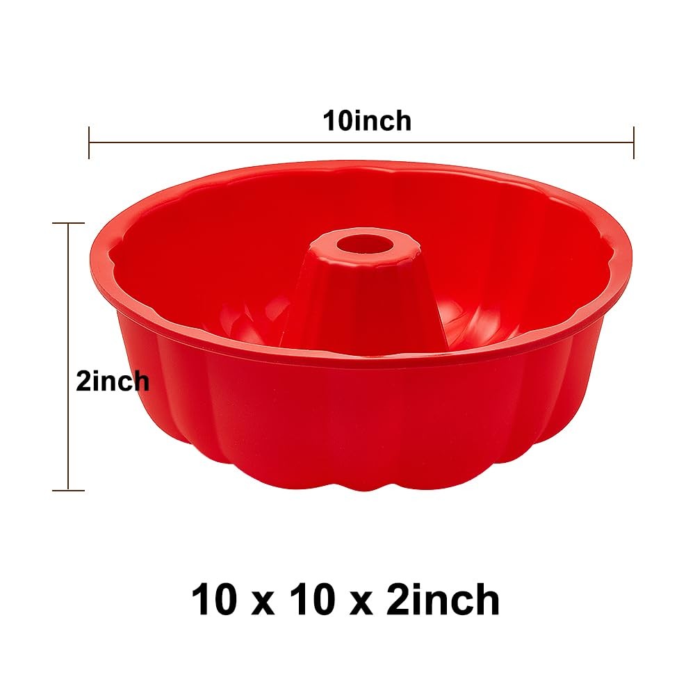silicone cake pan, silicone Cake Molds, Bakeware Non Stick 10 inch Pan for Jello
