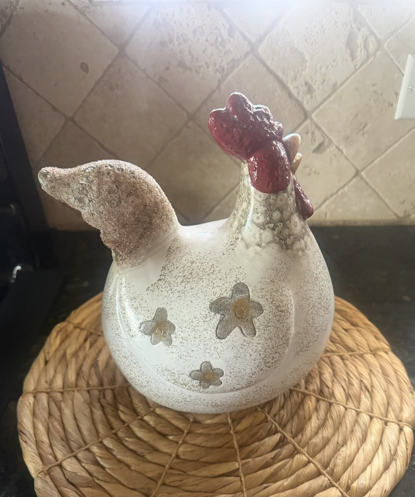 Apropos Large Ceramic Rooster 10” Figurine