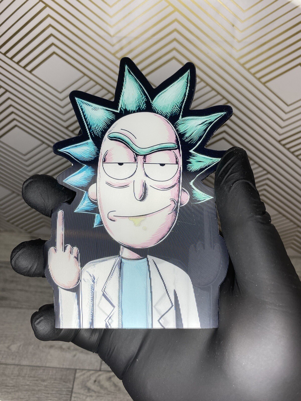 Rick and Morty Rick Sanchez 3D Lenticular Motion Car Sticker Decal Peeker