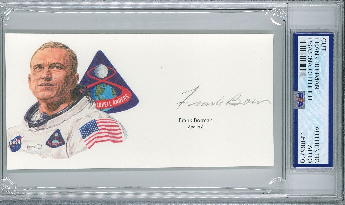 Frank Borman Signed Cut Signature PSA/DNA Encapsulated Apollo 8 Astronaut