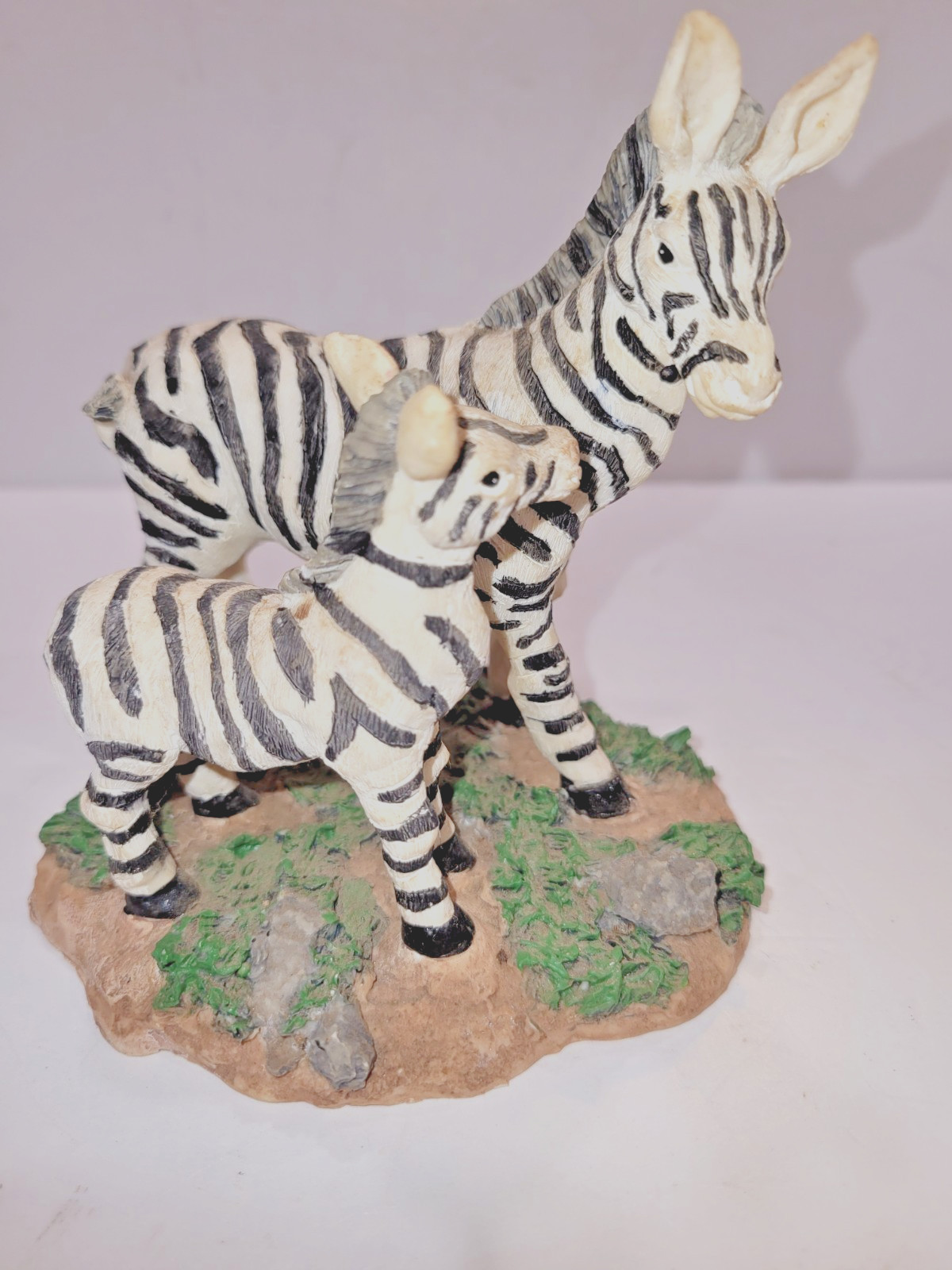 5″ Zebra Mama and Baby Standing On Figurine “Tender Moments” American Adventures