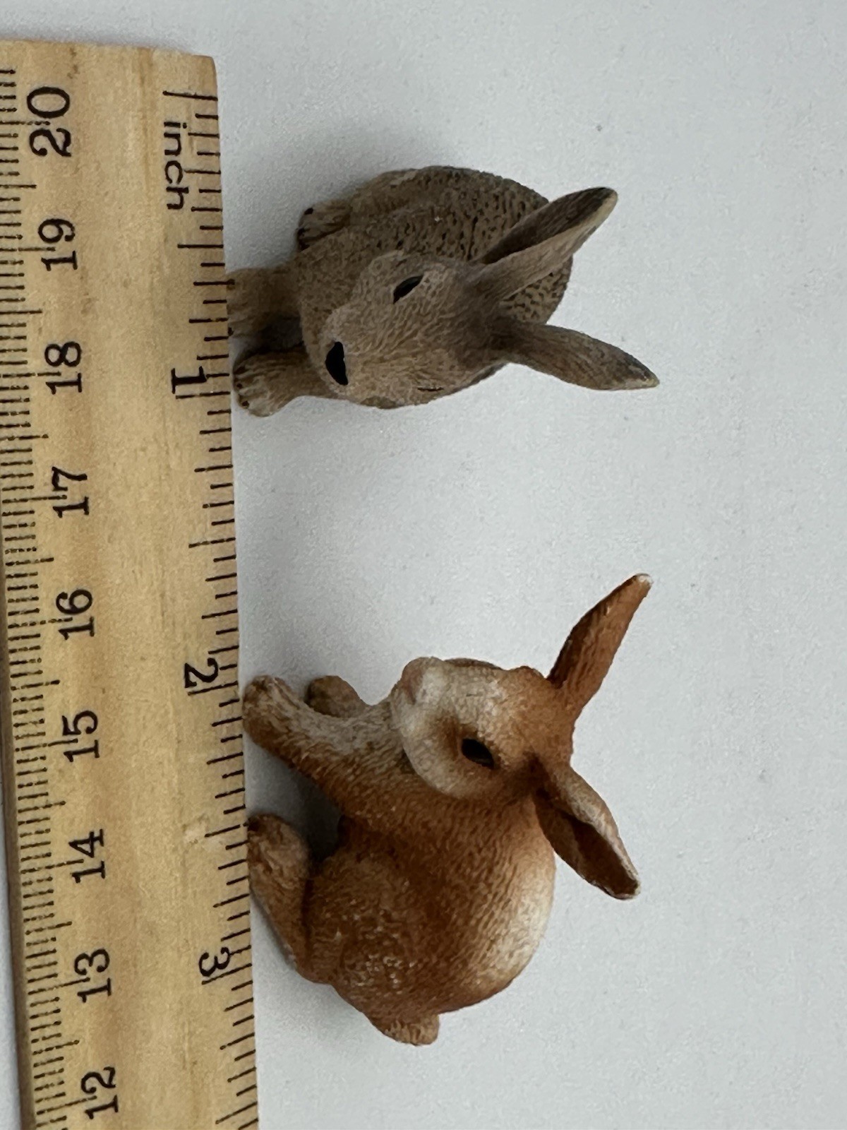2 Hare Rabbit Bunny Wild Animal Figures Can Be Used As Cake Toppers