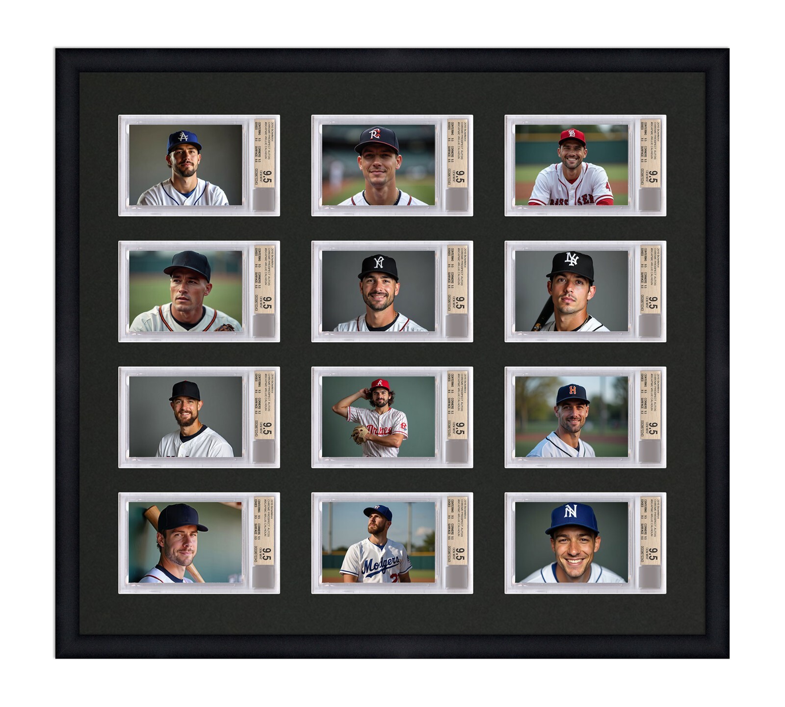 BGS Graded Card Frame Display Holds (12) Slabs, UV Protection (optional) TCG MTG
