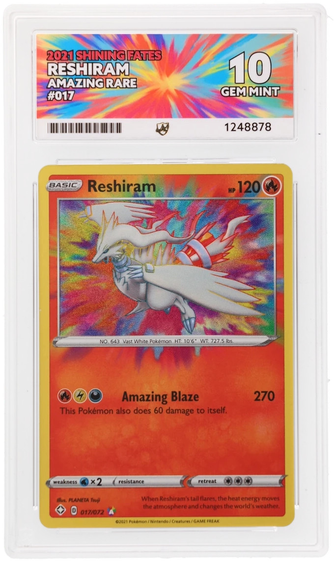 Ace Perfect 10 Reshiram 017/072 Shining Fates Gem Mint Pokemon