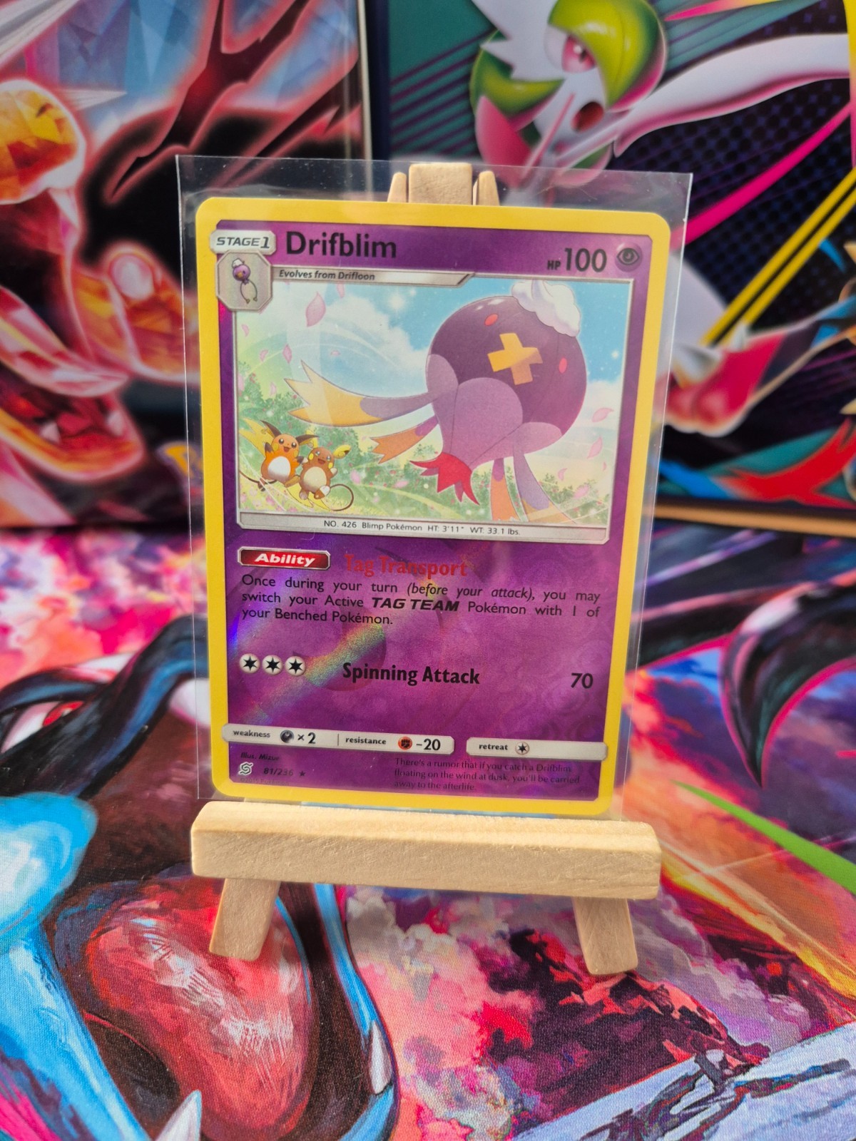 Pokémon TCG Drifblim Unified Minds 81/236 Reverse Holo Rare