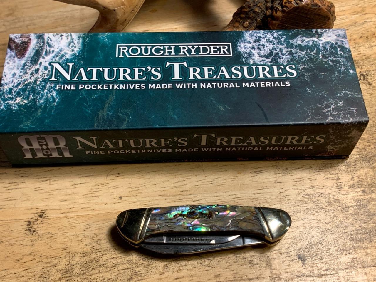Rough Ryder Abalone Mini Canoe 2 3/4″ Pocket Knife RR2663