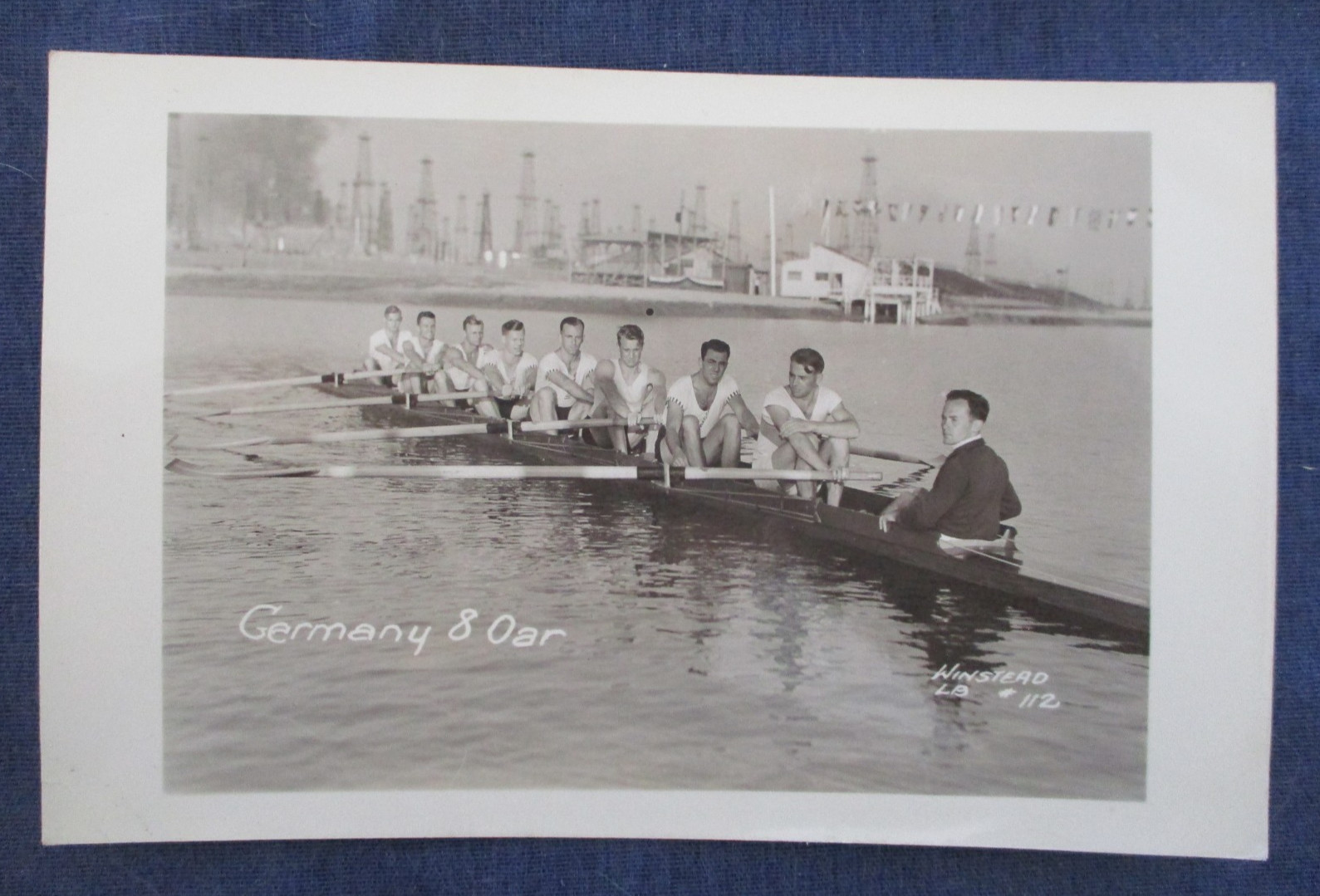RPPC Los Angeles California 1932 Olympics Germany Rowing Team Postcard