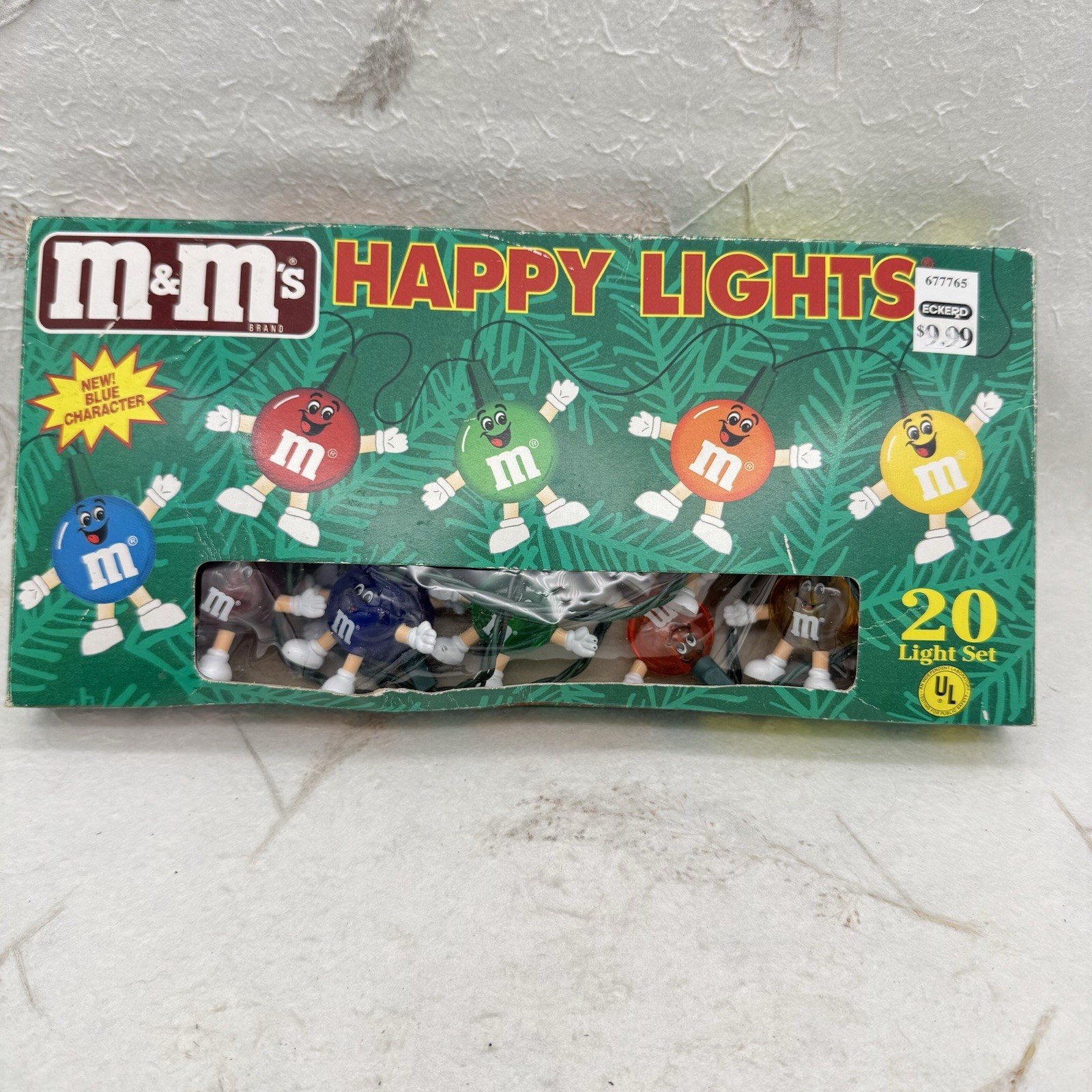 Vtg M&M’s 20 Happy Lights Holiday Christmas Party Garlands Tested Works! 1990s