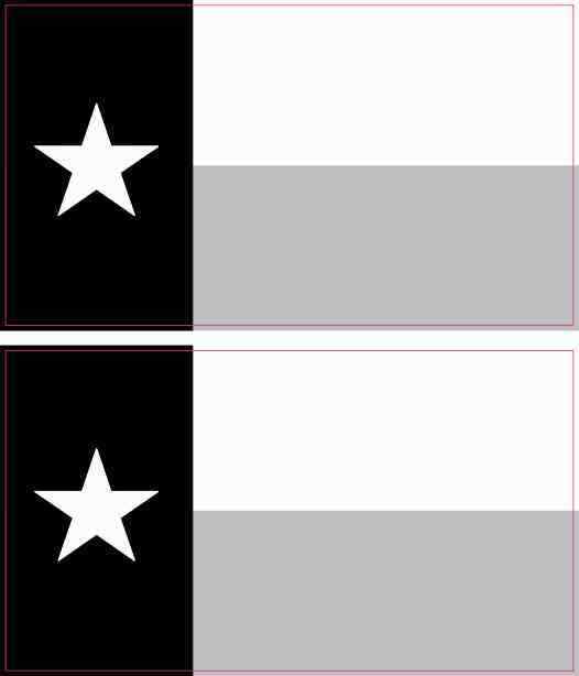 [2x] 3.5×2 Black and White Texas Flag Magnets Magnetic Car Truck Bumper Decals