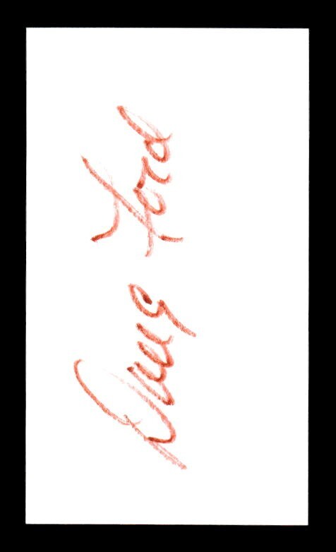 DOUG FORD SIGNED 2 X 3.5 CUT SIGNATURE ON-CARD AUTO