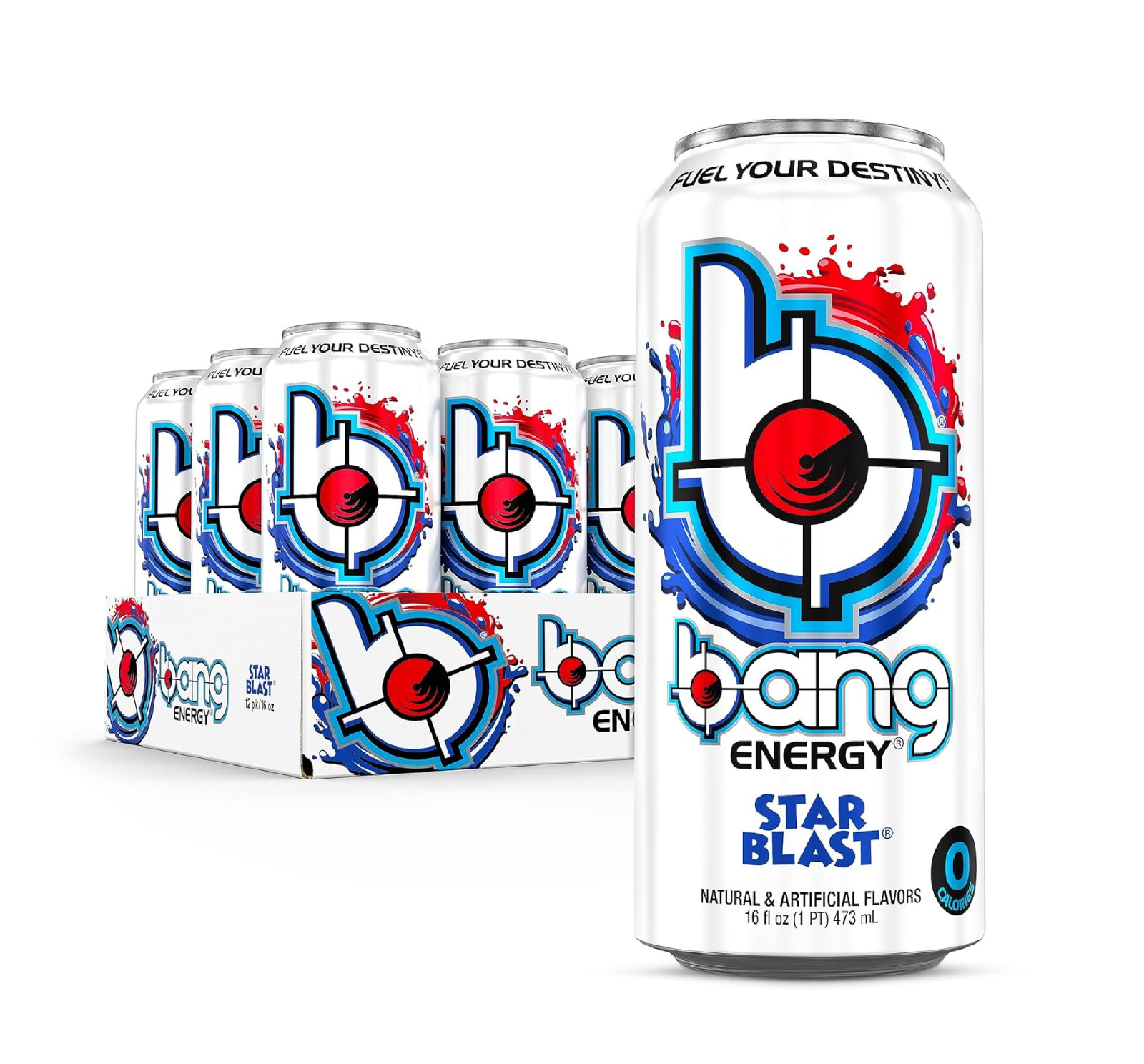 Bang Energy Star Blast Sugar Free Energy Drink 16 Ounce Pack of 12